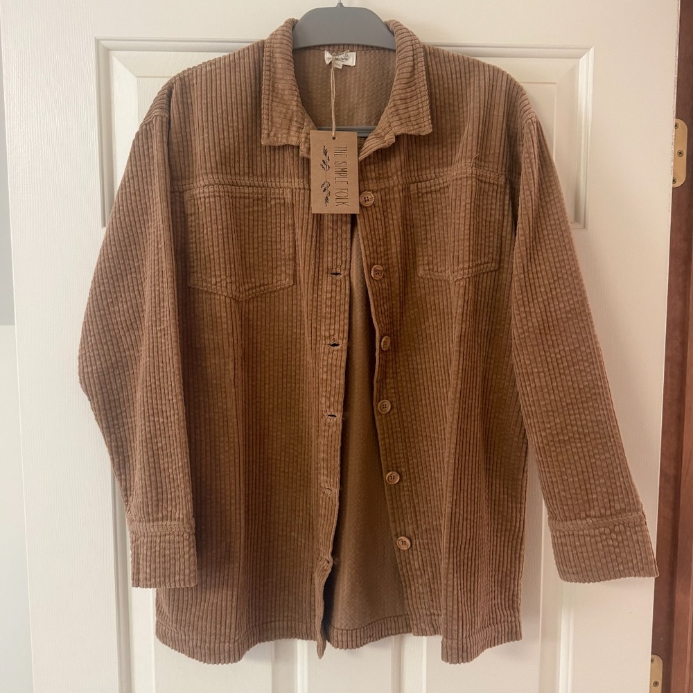The Simple Folk The Corduroy Shirt Womens Camel - Picture 3 of 6